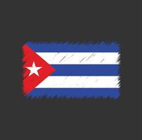 Cuba vlag penseelstreek vector