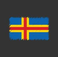 aland eilanden vlag penseelstreek vector