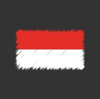 indonesië of monaco vlag penseelstreek vector