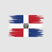 Dominicaanse Republiek vlag penseelstreek, nationale vlag vector