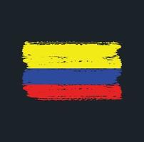 vlag van colombia met penseelstijl vector