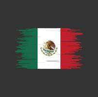 Mexicaanse vlag penseelstreek, nationale vlag vector