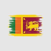 sri lanka vlag penseelstreek, nationale vlag vector