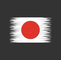 japanse vlag penseelstreek, nationale vlag vector