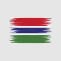 Gambia vlag penseelstreek, nationale vlag vector