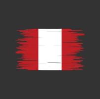 Peru vlag penseelstreek, nationale vlag vector