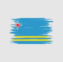 aruba vlag penseelstreek, nationale vlag vector