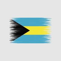 Bahama's vlag penseelstreek, nationale vlag vector