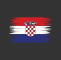 kroatië vlag penseelstreek, nationale vlag vector