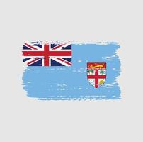 vlag van fiji met penseelstijl vector