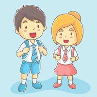 Hand getrokken Kids School Vector