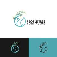 mensen en boom logo sjabloon vector