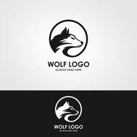 wolf vintage logo voorraad vector
