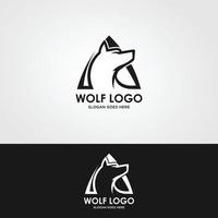 wolf vintage logo voorraad vector