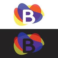 kleurrijke b letter logo vector