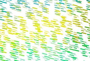 lichtgroene, gele vectorachtergrond met lange lijnen. vector