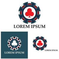 casino chip pictogram poker chip vector pictogram logo casino chips voor poker of roulette.vector afbeelding geïsoleerd op een witte achtergrond