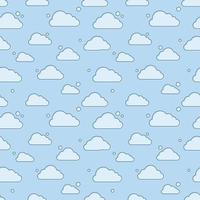 wolk naadloze patroon achtergrond ontwerp vector