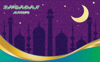 ramadan kareem groet achtergrond sjabloon vector