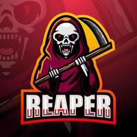 reaper schedel mascotte esport logo ontwerp vector