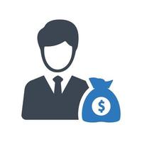 dollarpictogram, man voor uw website, logo, app, ui-ontwerp vector