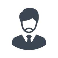 zakenman icoon, avatar symbool vector