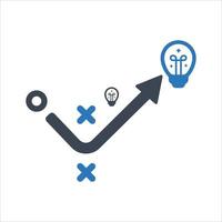 strategische tactiek, planning pictogram op witte achtergrond vector