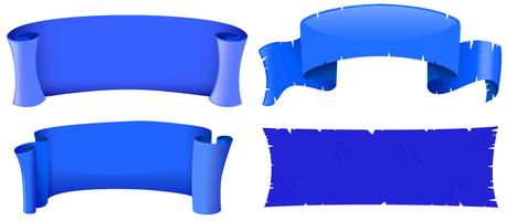 Bannermalplaatjes in blauwe kleur vector