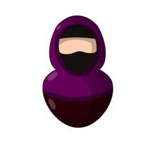 Arabische vrouw in niqab. oosterse islamitische cultuur en kleding vector