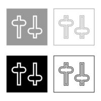 instellingen knop instelling schakelaars regelgevers pictogram overzicht set zwart grijs kleur vector illustratie vlakke stijl afbeelding