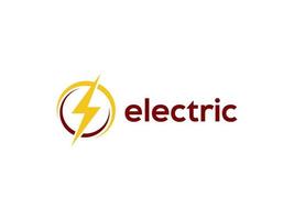 circulaire flits donder energie elektrische eenvoudig maar schoon professioneel logo op witte achtergrond. voor elektriciteits-, bouw- en beveiligingsbedrijf. vector