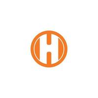 letter h rond logo-ontwerp vector