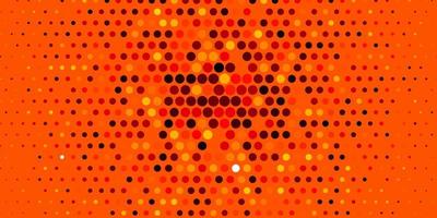 licht oranje vector patroon met bollen.