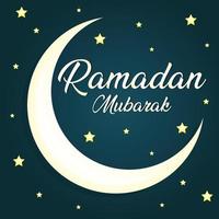 ramadan mubarak maan achtergrond gratis vector