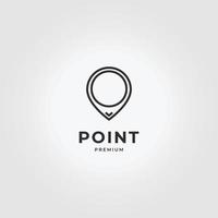 punt logo pictogram locatie gps vector illustratie ontwerp lijntekeningen