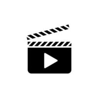 video, spelen, film, speler, film solide pictogram vector illustratie logo sjabloon. geschikt voor vele doeleinden.