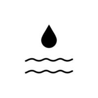 waterdrop, water, druppel, vloeibare vaste pictogram vector illustratie logo sjabloon. geschikt voor vele doeleinden.