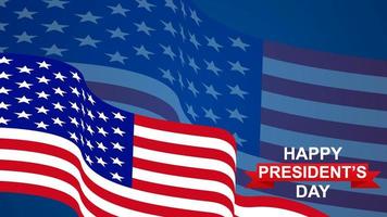 happy president's day banner achtergrond met amerikaanse vlag met kopie ruimte gebied tekst ruimte vector