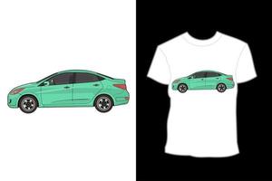 hyundai accent auto illustratie t-shirt ontwerp vector