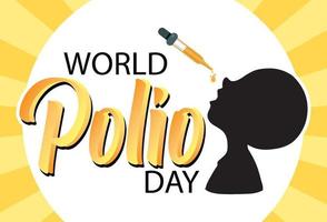 wereld polio dag typografie ontwerp vector