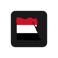 Egypte kaart silhouet met vlag op zwarte achtergrond vector