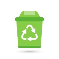 vuilnis prullenbak bin pictogram. eco bio-concept, recycling. vector