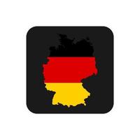 Duitsland kaart silhouet met vlag op zwarte achtergrond vector