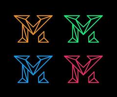 letter m, letter v, mv-logo vector