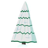 kerstboom geïsoleerd op witte achtergrond vector