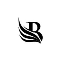 eerste letter b logo en vleugels symbool. vleugels ontwerpelement, eerste letter b logo pictogram, eerste logo b silhouet vector