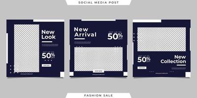 verzameling van social media post banner sjabloonontwerp. voor digitale marketing, promotiemerkmode, enz. vector