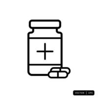 medische fles pictogram vector - teken of symbool