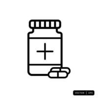 medische fles pictogram vector - teken of symbool