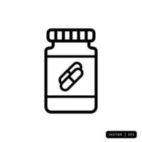 medische fles pictogram vector - teken of symbool